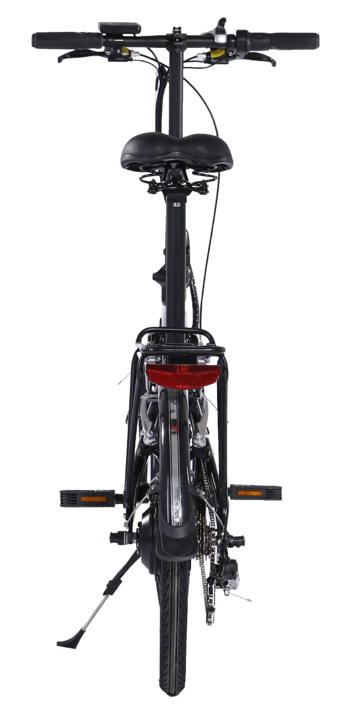 Bicicleta eléctrica - Skate Flash SK Pro E-Bike, 250W, Hasta 35Km/h, Autonomía 35Km, Plegable, Negro