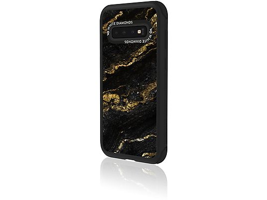 WHITE DIAMONDS Tough Marble - Étui portefeuille (Convient pour le modèle: Samsung Galaxy S10)