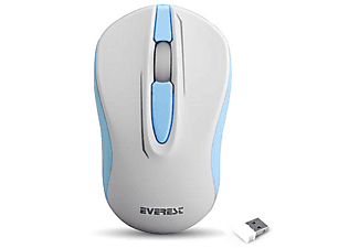 EVEREST DLM-380 Optik Kablosuz Mouse Mavi Beyaz