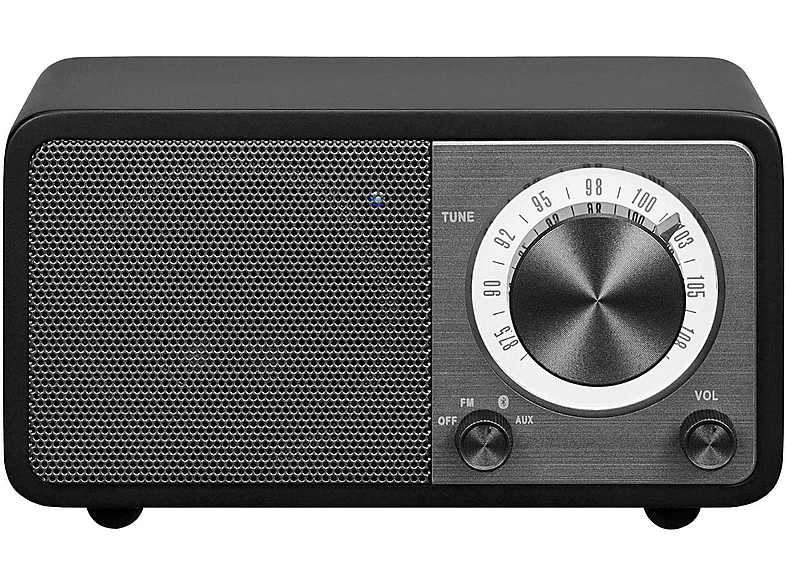 Radio Bluetooth Sangean swr7 negro wr7 mate sobremesa fm batería liion de escritorio sintonizador rds entrada auxiliar altavoz incorporado recargable 36 horas autonomía diseño retro