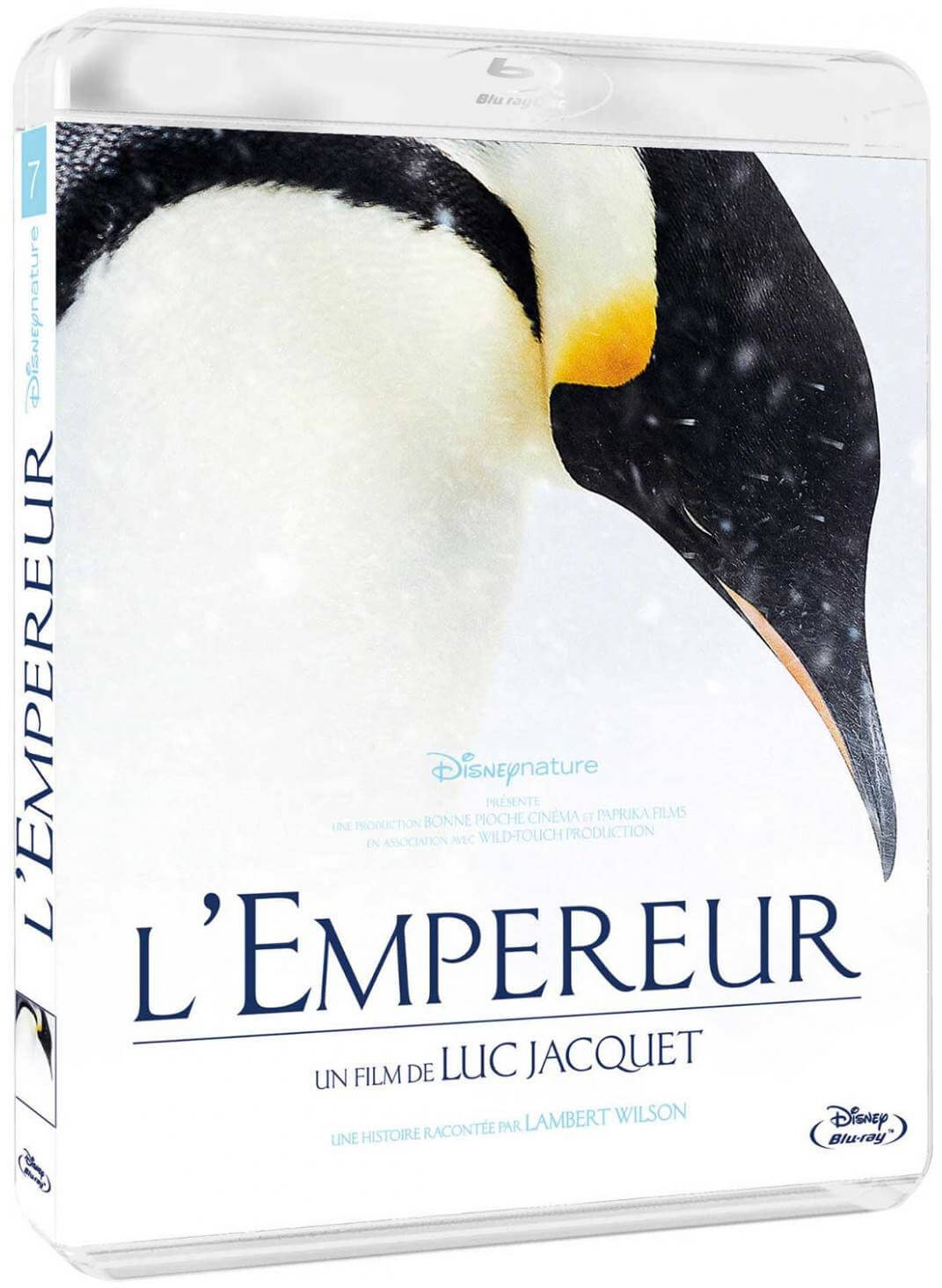 Blu-ray case for 'L'Empereur' featuring a penguin. Disney logo is visible.
