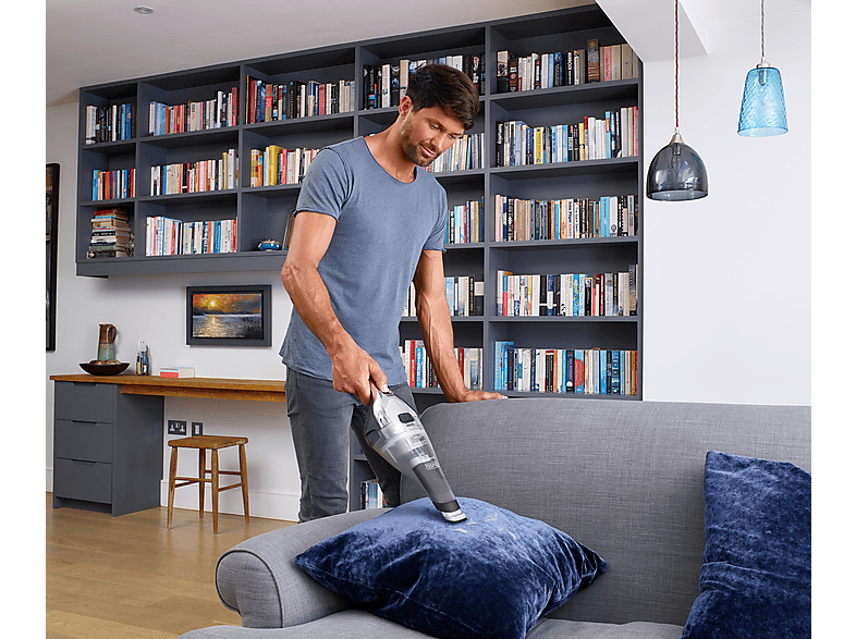 Black & Decker NVC220WC Akku Staubsauger (0,385 l, Akkulaufzeit: 12 min, Chrom) — Foto 4 von 5
