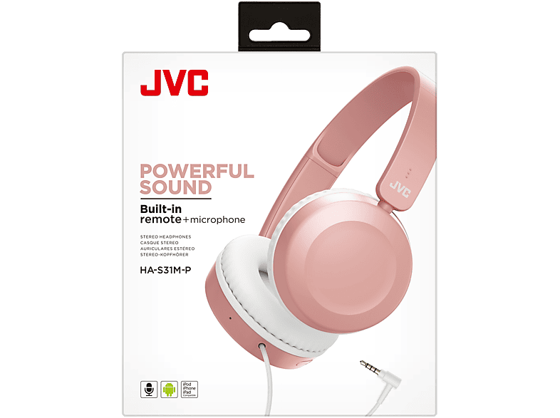 JVC Hoofdtelefoon Roze (HA-S31M-P-E)