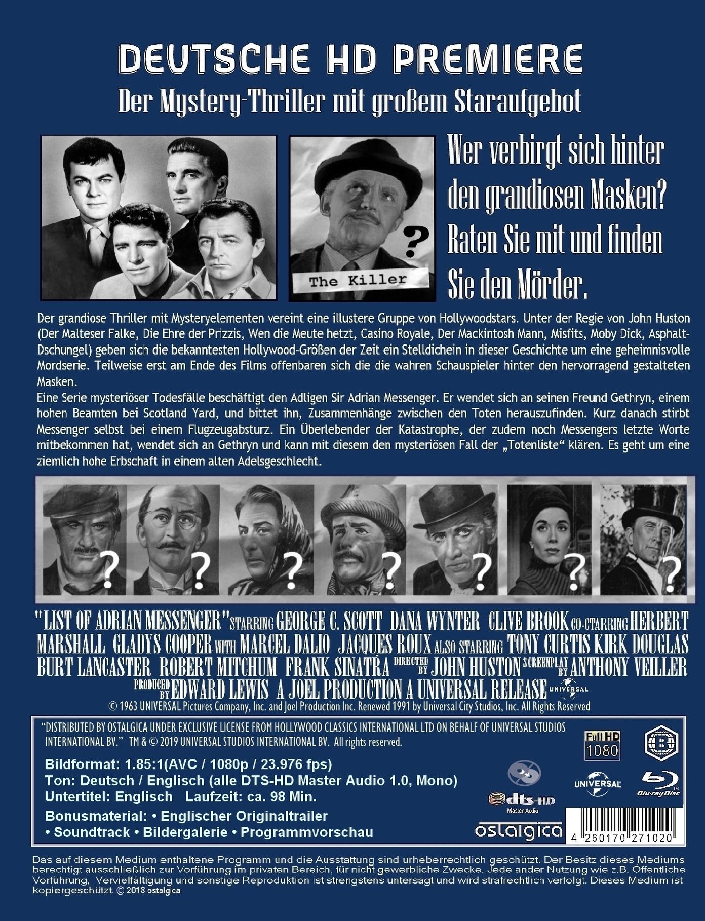 Vintage-Filmplakat mit Text und Bildern von Schauspielern.