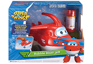 WAIKY Super Wings - Bubble Blast Jett - Età 3 + - Rosso/Bianco - Giocattolo bolla (Rosso)