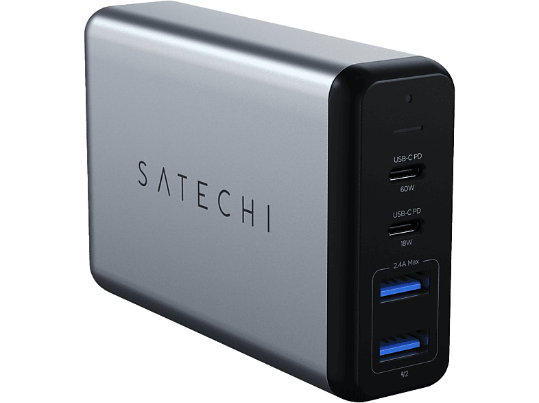 SATECHI ST-MC2TCAM - Reise-Lade-Adapter (Silber)