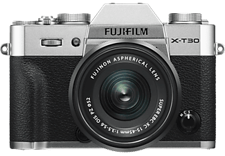 FUJIFILM X-T30 Silber incl. XC15-45mmF3.5-5.6 OIS PZ Kit - Appareil photo à objectif interchangeable Argent