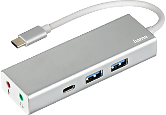 HAMA 135758 USB 3.1 Type-C Hub (2 USB, 1 USB Type-C) + 3,5mm jack