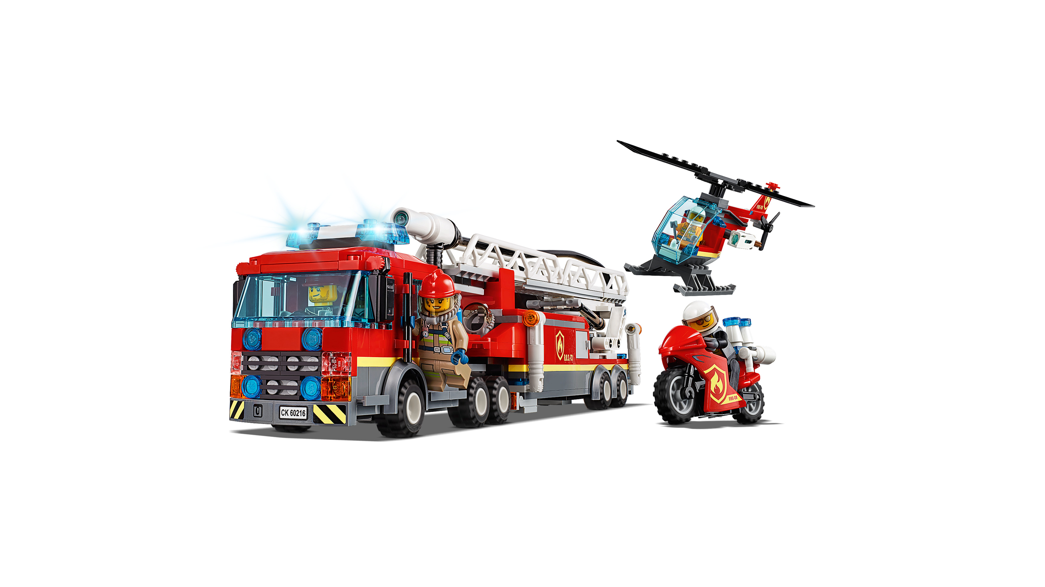 LEGO 60216 Feuerwehr in der Stadt Bausatz, Mehrfarbig