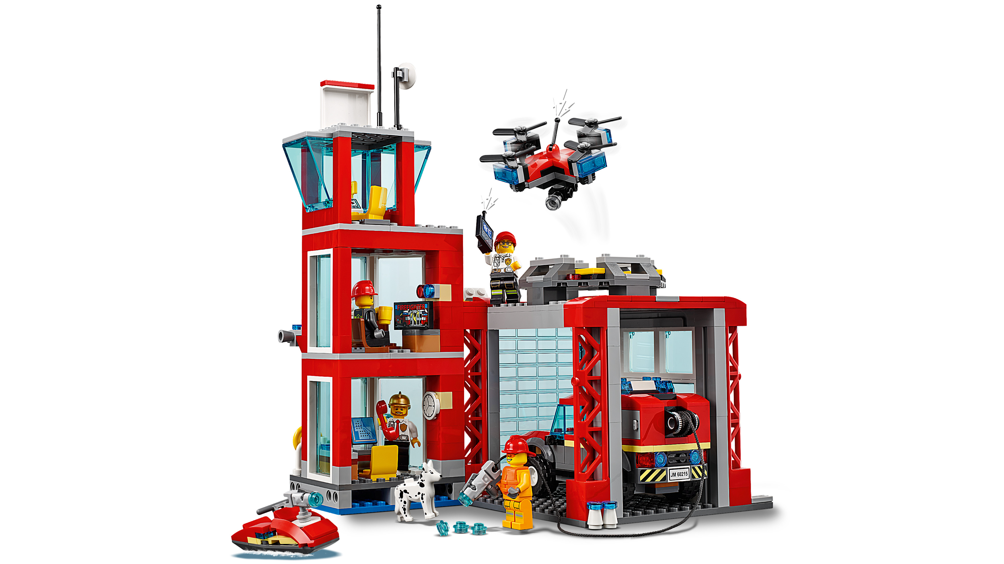 LEGO 60215 Feuerwehr-Station Bausatz, Mehrfarbig