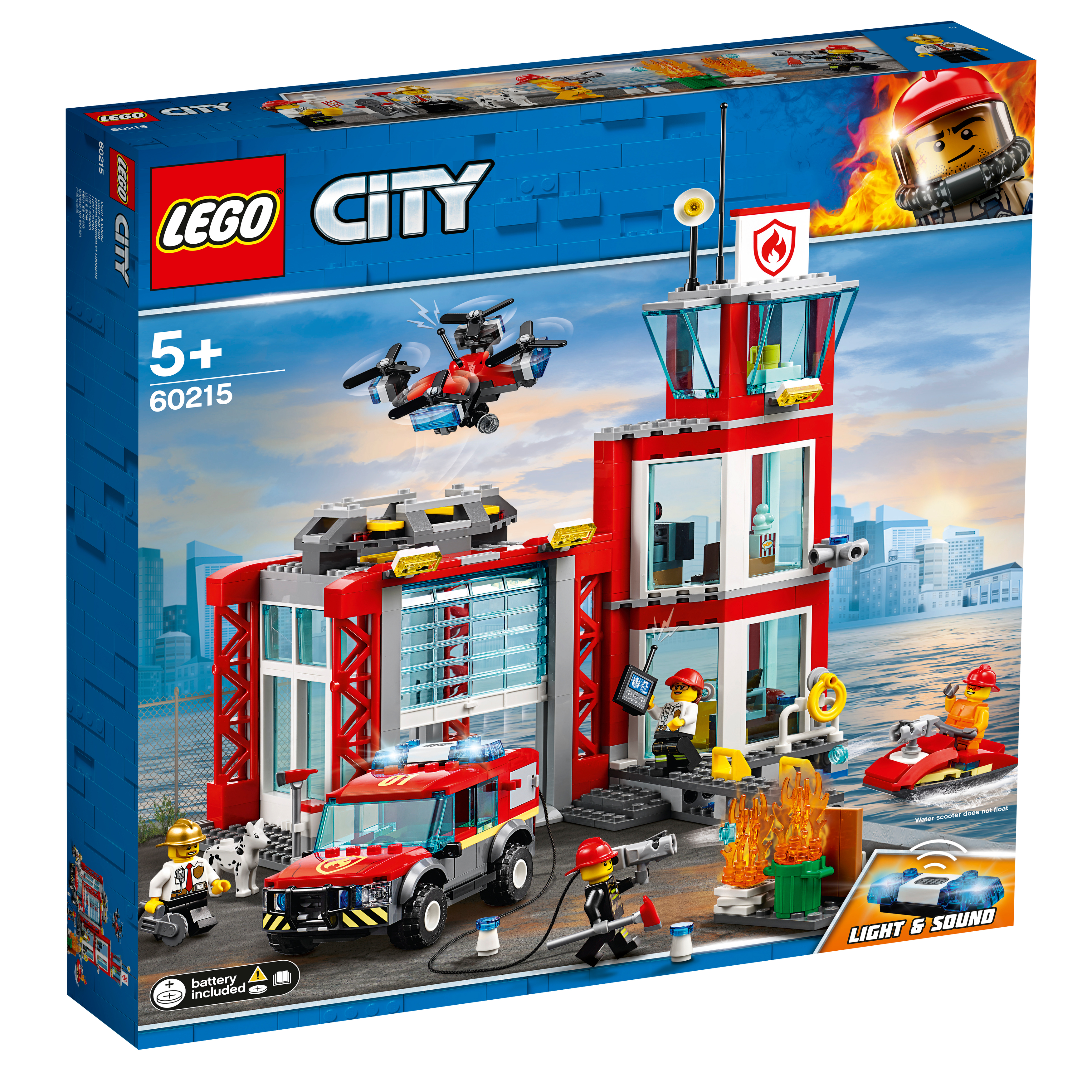 LEGO 60215 Feuerwehr-Station Bausatz, Mehrfarbig