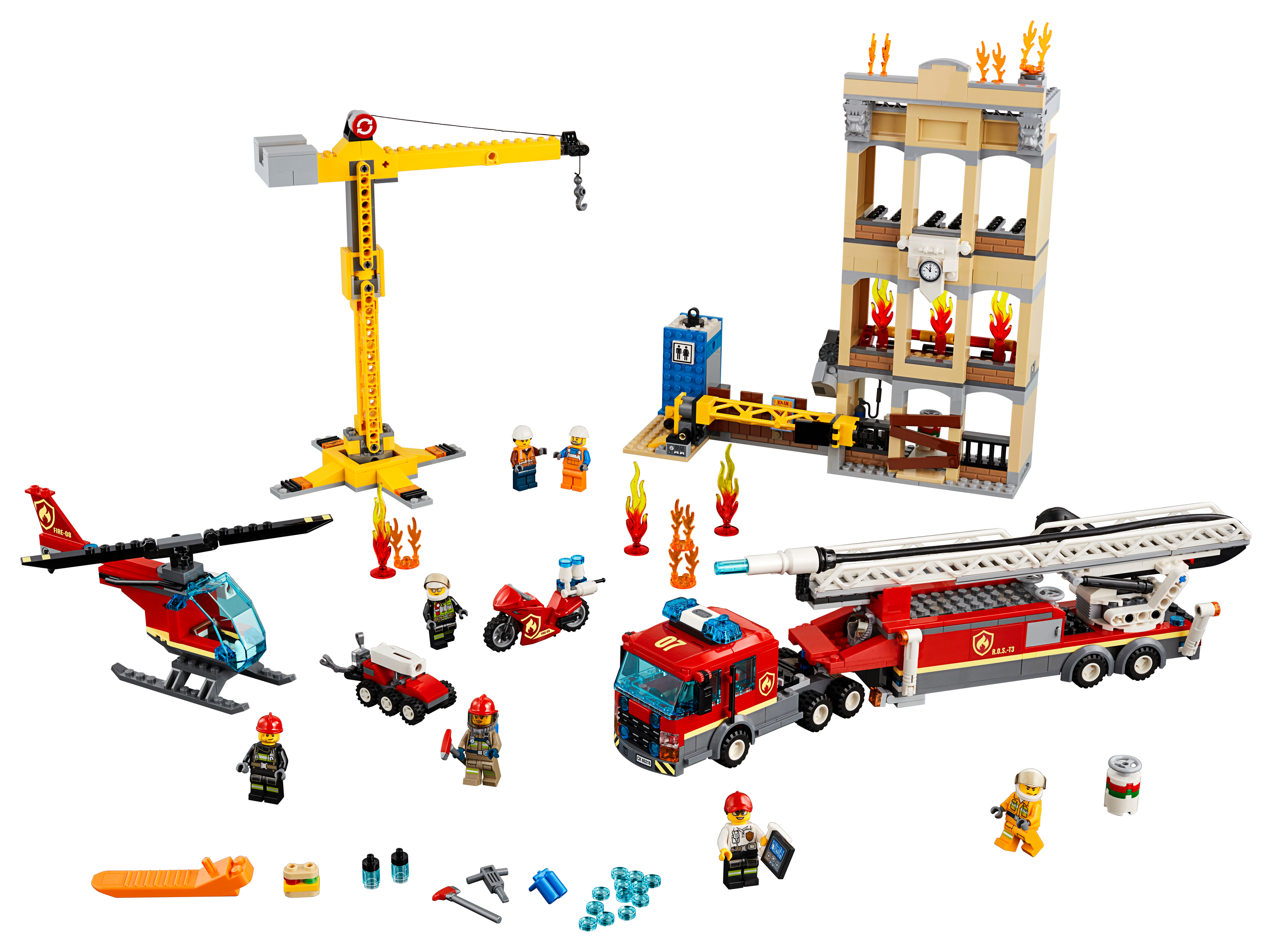 LEGO 60216 Feuerwehr in der Stadt Bausatz, Mehrfarbig