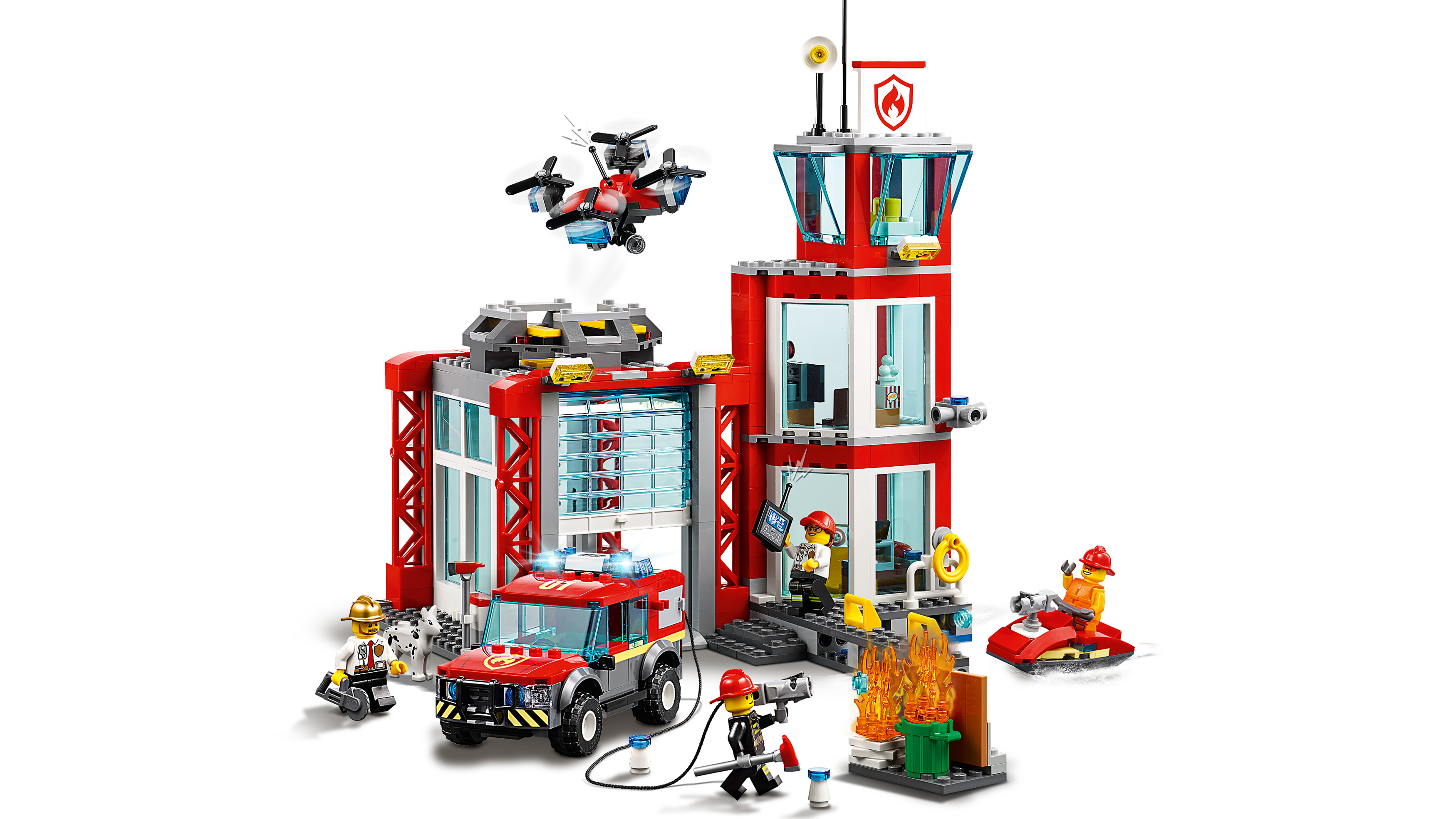 LEGO 60215 Feuerwehr-Station Bausatz, Mehrfarbig