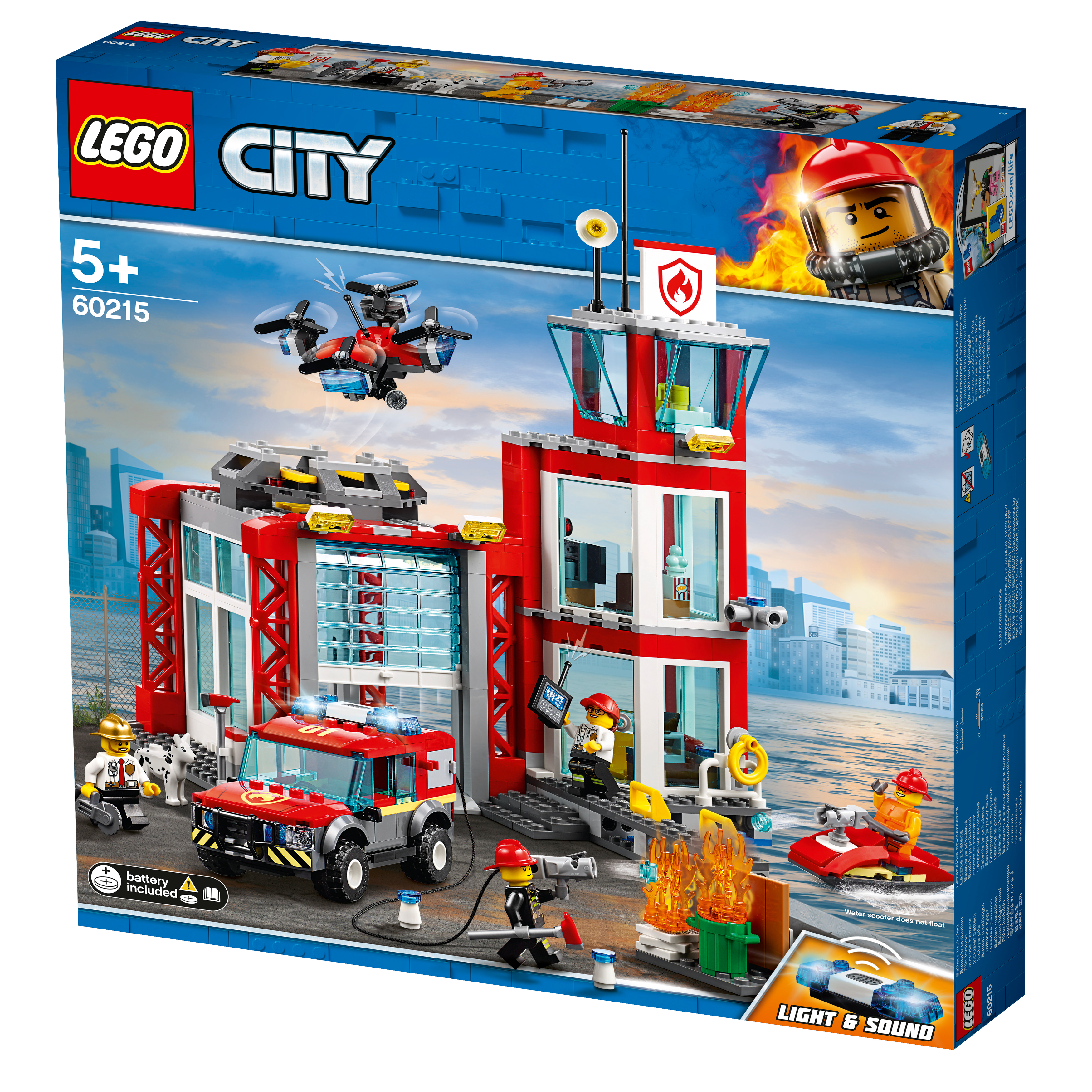 LEGO 60215 Feuerwehr-Station Bausatz, Mehrfarbig