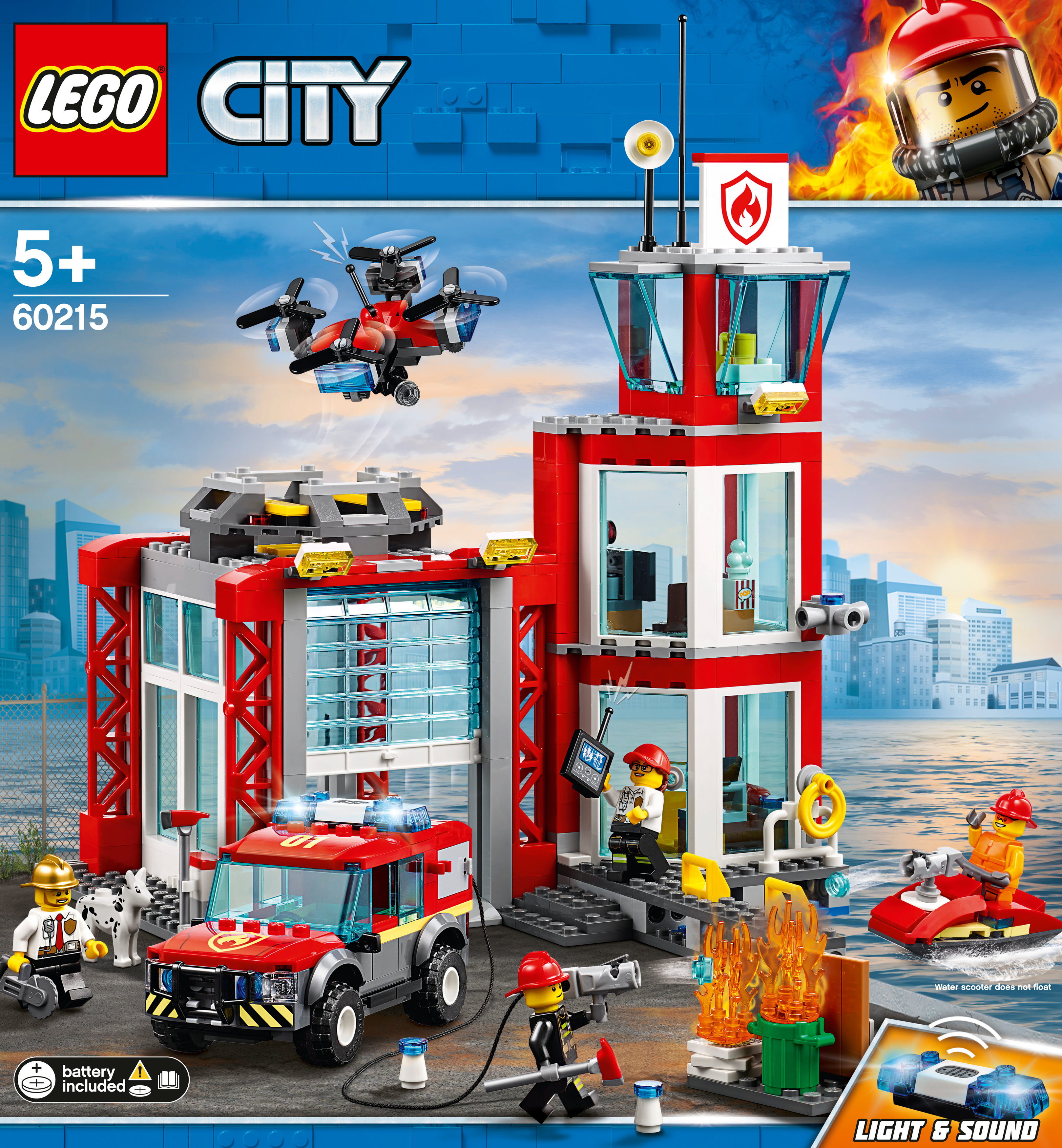 LEGO 60215 Feuerwehr-Station Bausatz, Mehrfarbig