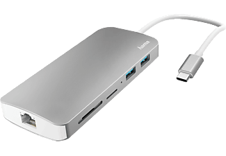 HAMA 135760 USB 3.1 Type-C, 7in1 Dokkoló Adapter (USB3.1,HDMI,Lan, Sd, Microsd,USB-C)