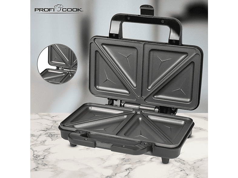 PROFICOOK ST 1092 Sandwichmaker Schwarz/Edelstahl