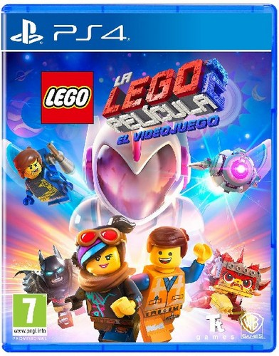 Carátula del videojuego de la película Lego. Personajes en primer plano, coloridos y llenos de acción. Logotipo de PlayStation 4.