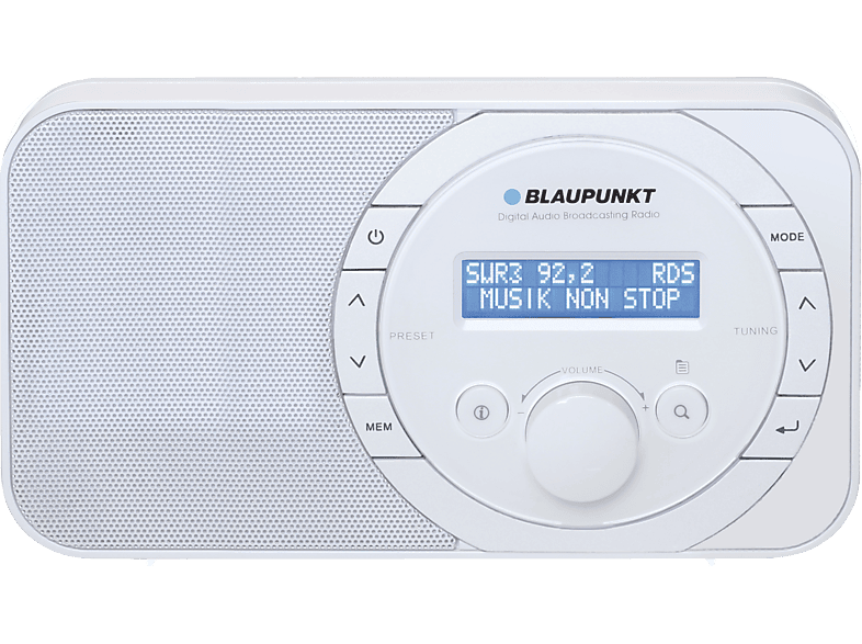 BLAUPUNKT RXK-1626-WH Digital-Radio Digital-Radio, PLL Tuner, FM Tuner, FM, DAB+, Weiß