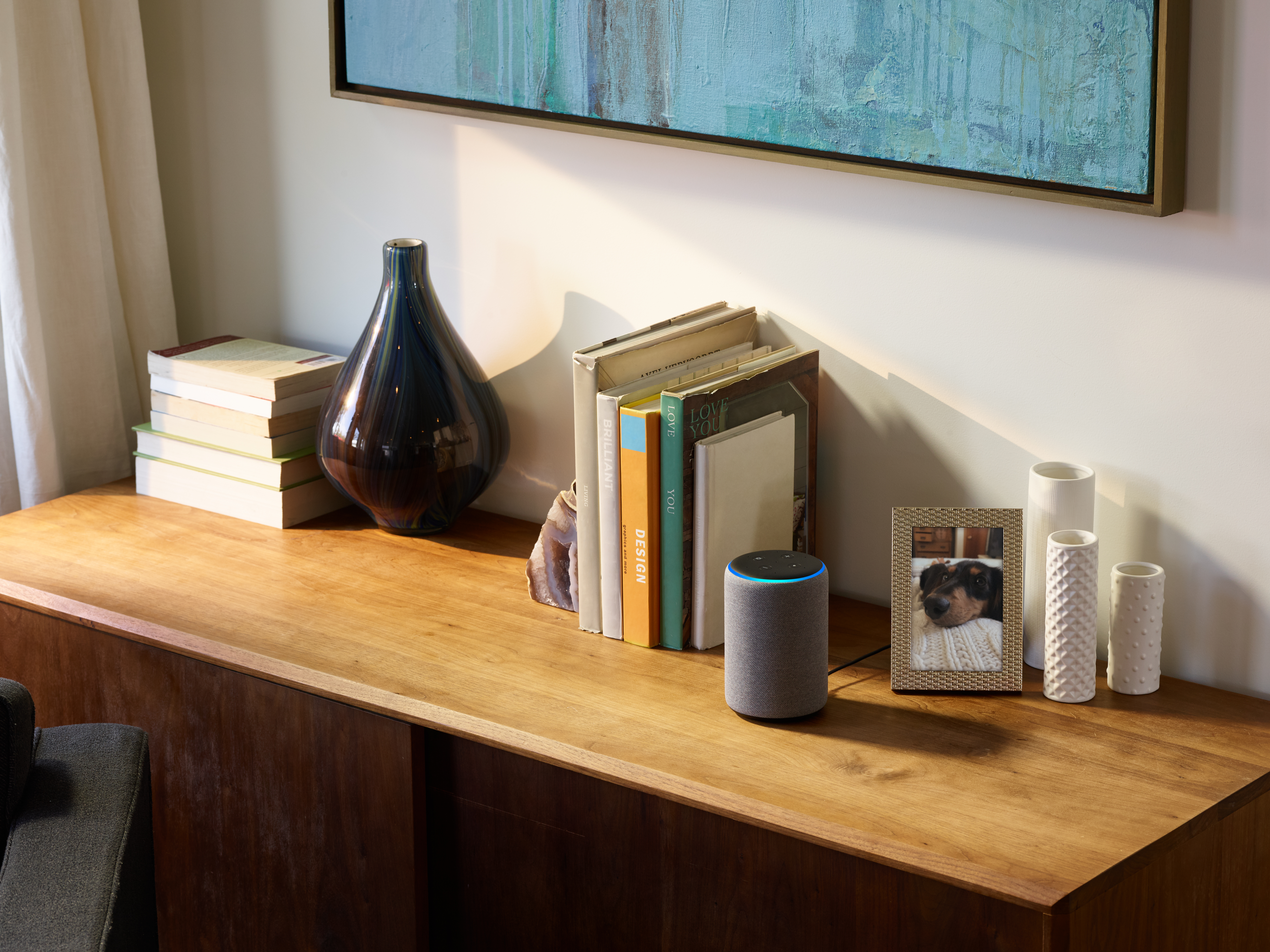 AMAZON Echo Plus (2. Gen.) Smart Speaker, Grau/Hellgrau