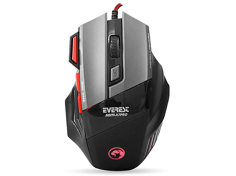 Everest Sgm-X7 Pro Siyah 4800 Dpi Customizable Oyuncu Mouse - 1