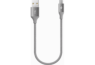 TTEC 2DK25U Alumicable Mini 30cm Micro USB Şarj Kablosu Gri_0