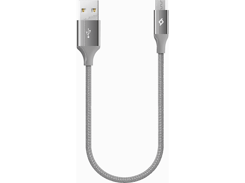 TTEC 2DK25U Alumicable Mini 30cm Micro USB Şarj Kablosu Gri_0