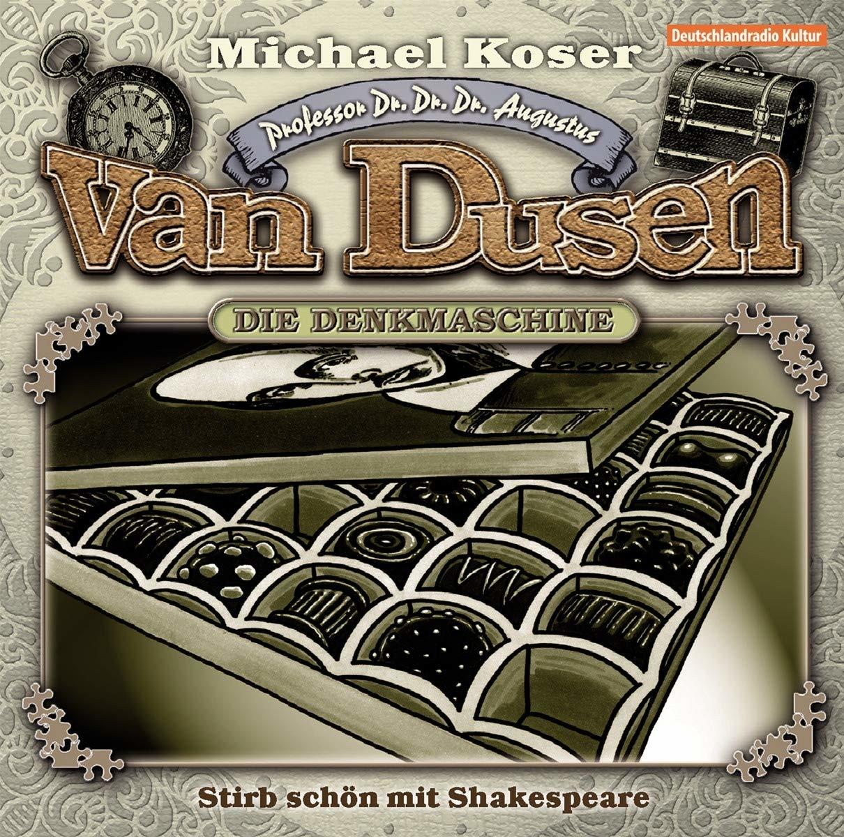 Buchcover, Van Dusen, Die Denkmaschine, illustriert mit einem Puzzle.