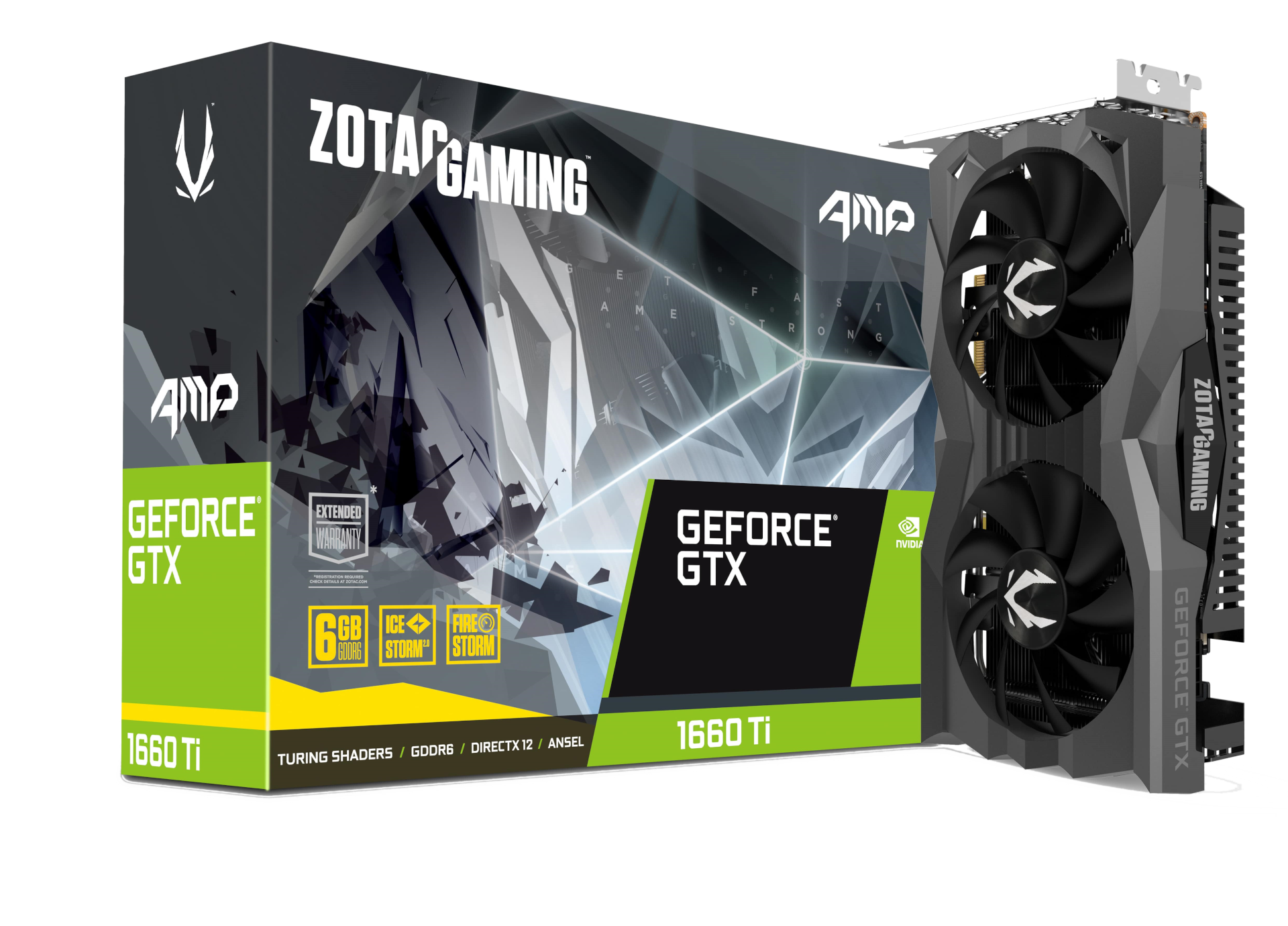 ZOTAC GeForce® GTX 1660 Ti AMP! Edition, 6 GB GDDR6 (ZT-T16610D-10M)