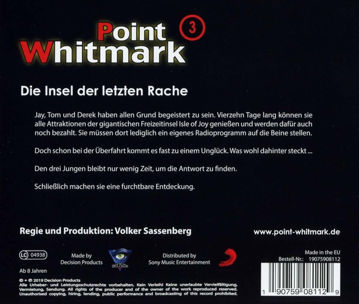 Die Rückseite einer CD-Hülle mit Text auf Deutsch, einschließlich des Titels 'Point Whitmark'.
