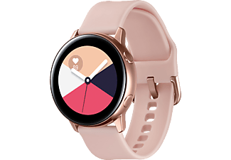 Smartwatch SAMSUNG Galaxy Watch Active Smartwatch Aluminium Fluorkautschuk  (FKM), 111.5 mm, Rose Gold | MediaMarkt