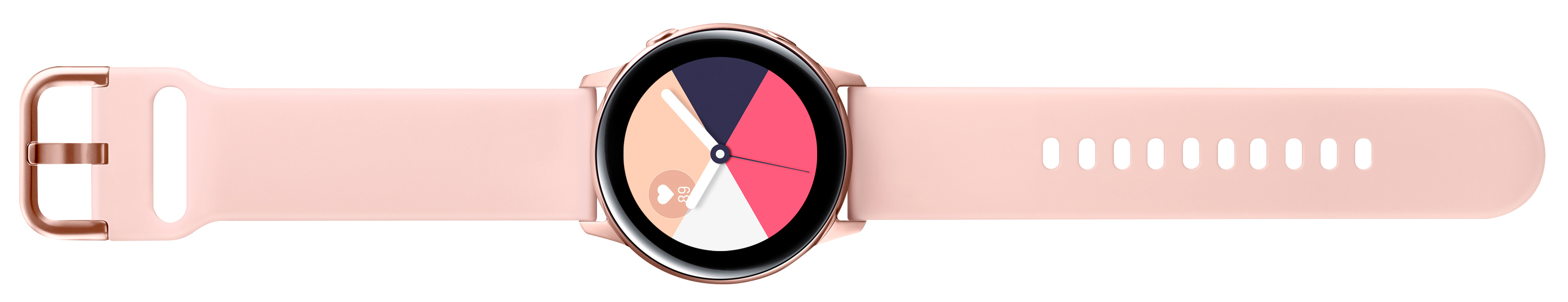 SAMSUNG Galaxy Watch Active Smartwatch Aluminium Fluorkautschuk (FKM), 111.5 mm, Rose Gold