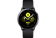 SAMSUNG Galaxy Watch Active Smartwatch Aluminium Fluorkautschuk (FKM), S: ca. 60 mm-100 mm, L: ca. 60 mm-125 mm, Schwarz