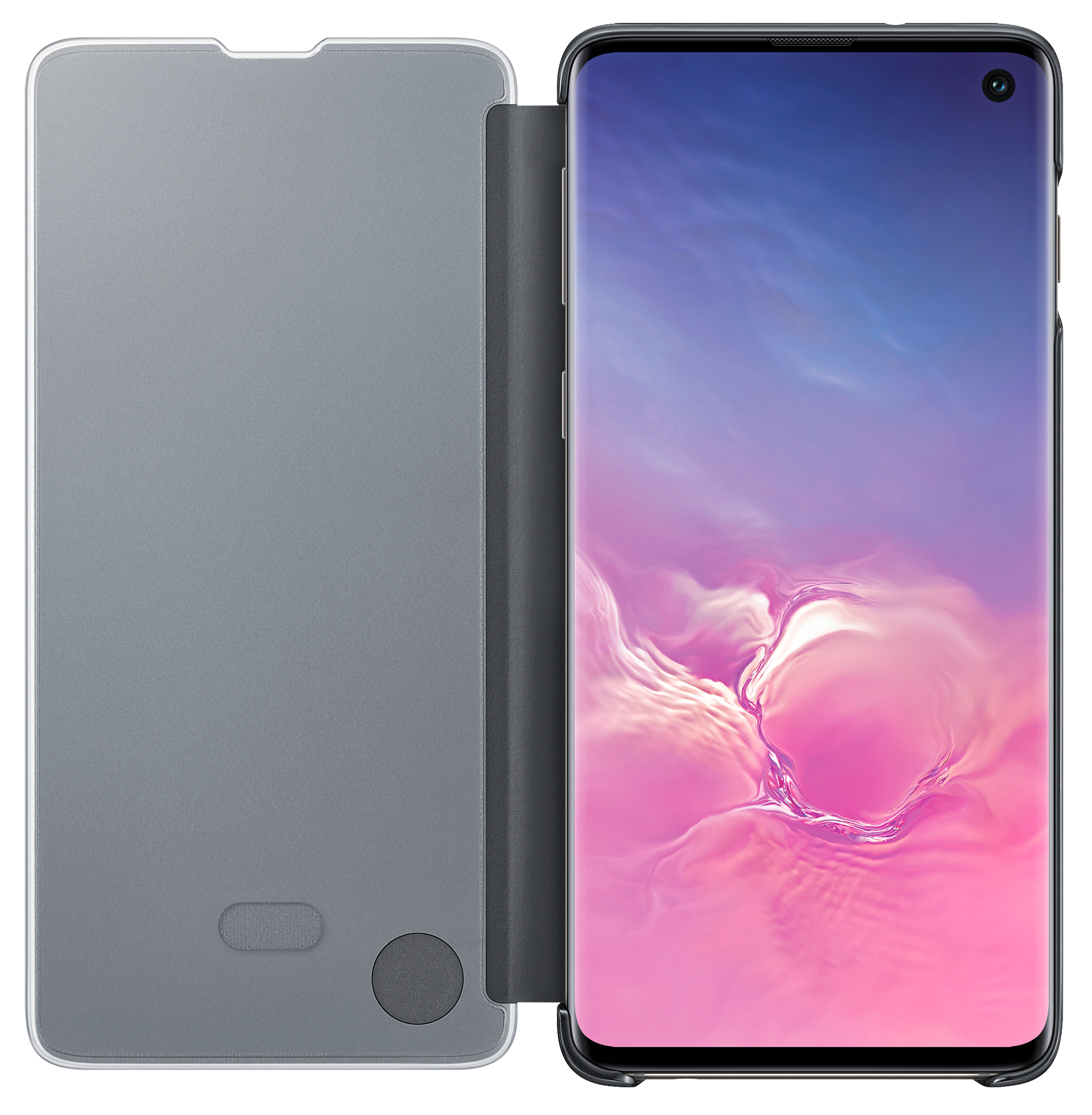 SAMSUNG Clear View Cover, Bookcover, Samsung, Galaxy S10, Schwarz