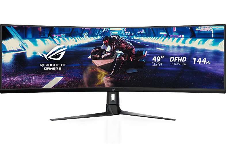 ASUS Monitor ROG Strix XG49VQ schwarz, 49 Zoll (90LM04H0-B01170) 49 Zoll Gaming Monitor, Full-HD, 4 ms Reaktionszeit, 450 cd/m², 144 Hz, Schwarz