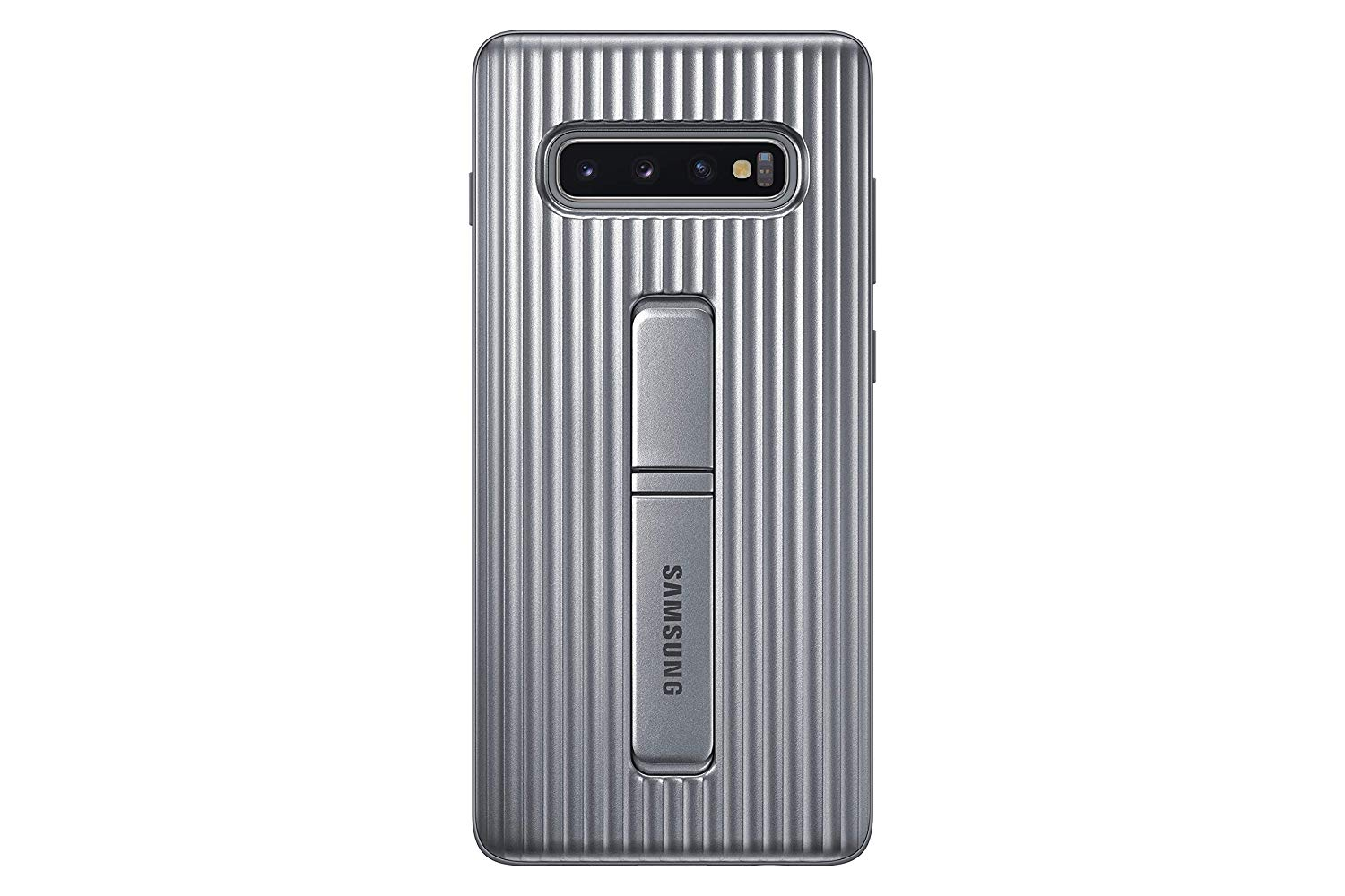 Funda - Samsung Protective Standing Cover, para Samsung Galaxy S10+, Con pestaña para apoyo, Gris