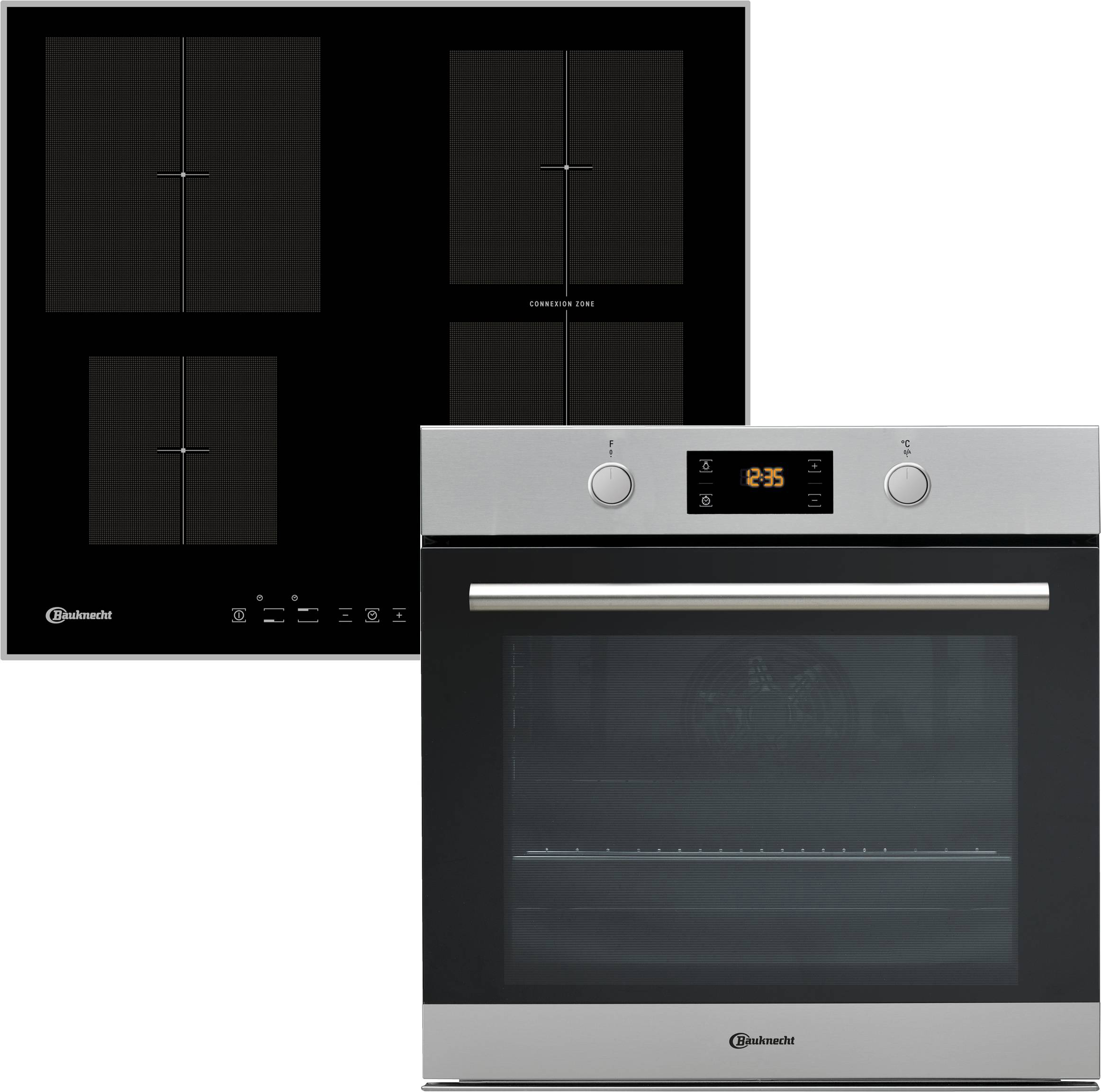 BAUKNECHT BAKO PIN 2000, Backofenset (Induktionskochfeld, A+, 71 l)