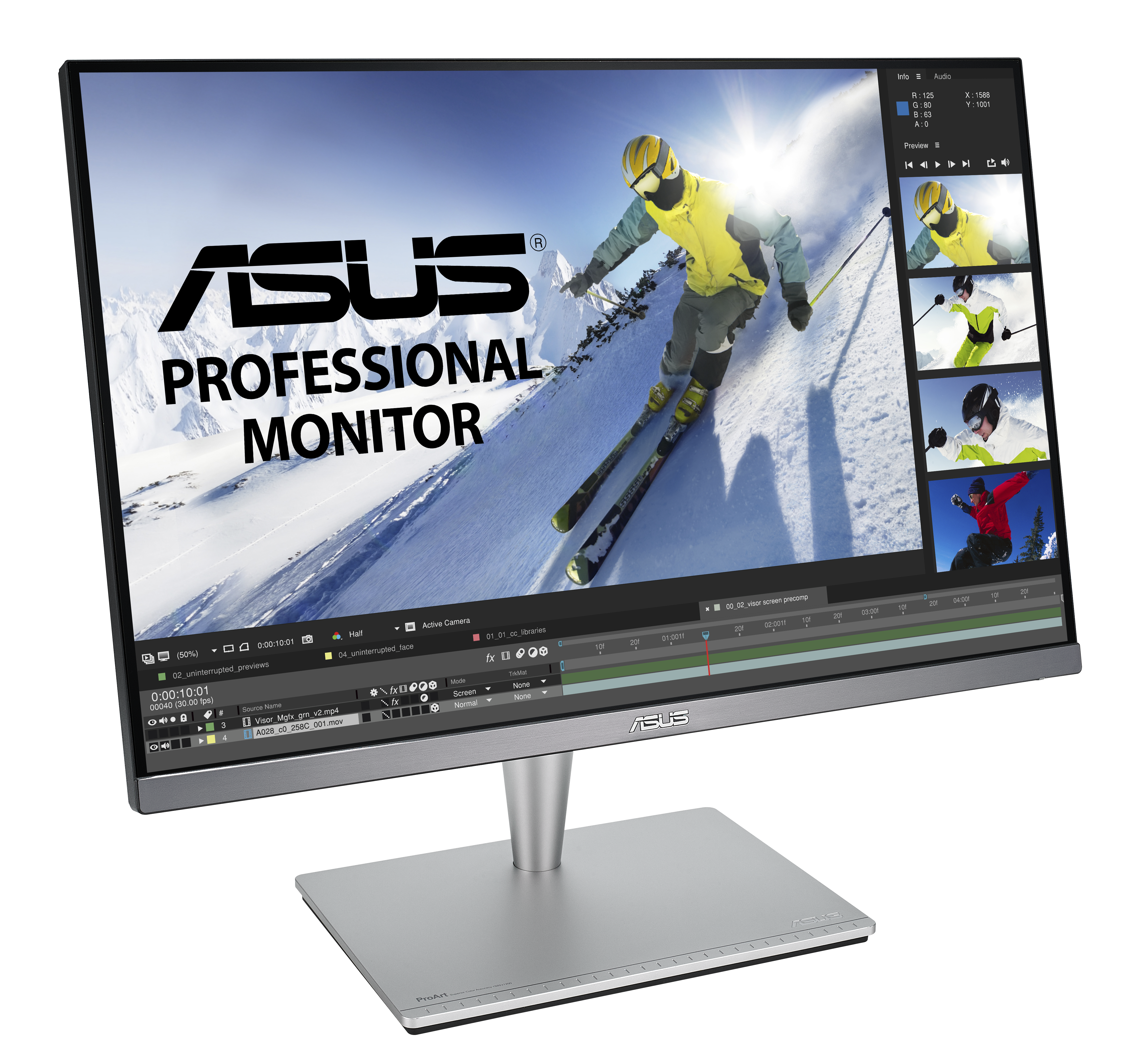 ASUS PA24AC 24,1 Zoll  Full-HD  Monitor  5 ms Reaktionszeit  