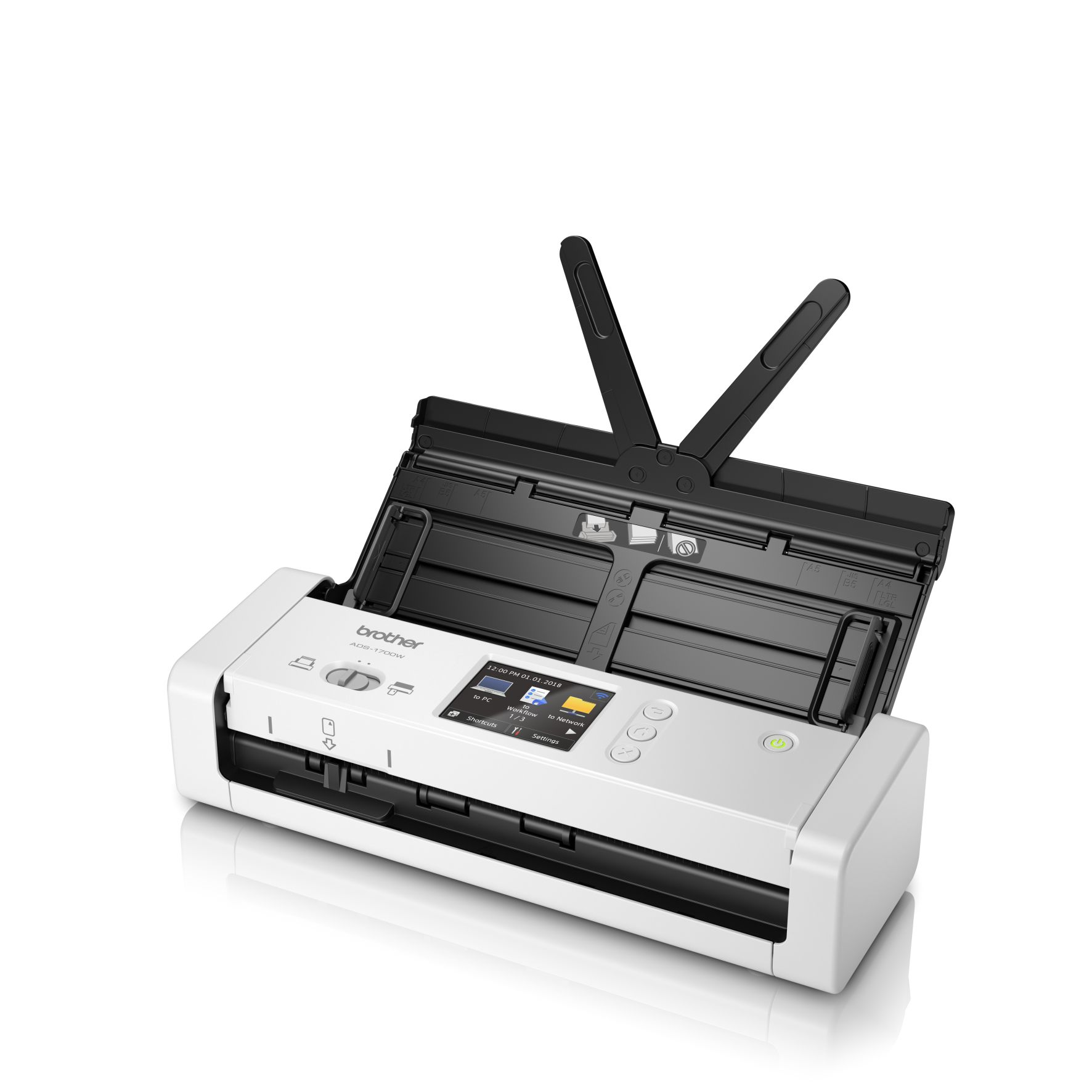 BROTHER ADS-1700W Kompakter Dokumentenscanner , Bis zu 600 x 600 dpi (optisch) , Dual CIS