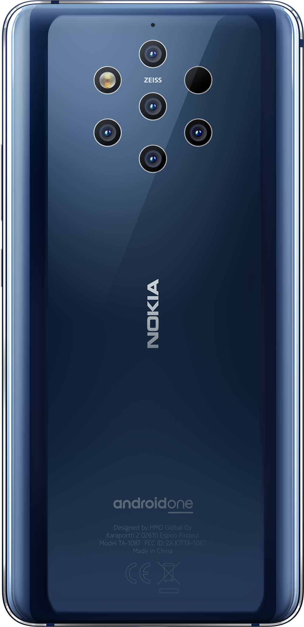 NOKIA 9 PureView 128GB mit fünf 12 MP Kameras, blau