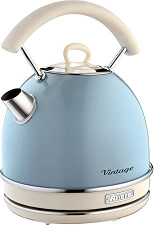 Hervidor de agua - Ariete Vintage, Potencia 2000W, Capacidad de 1.7L, Azul