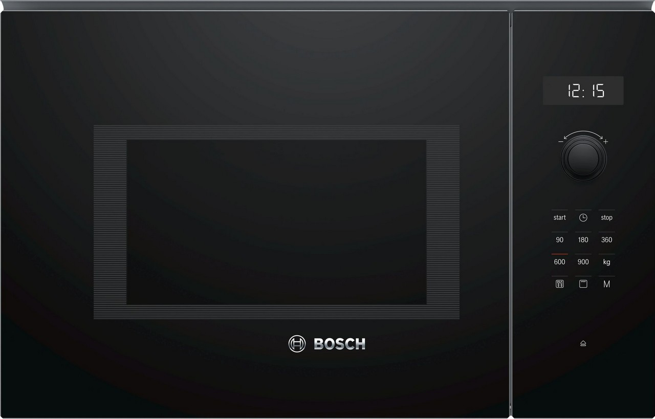 Microondas Bosch Bel554mb0 25l 900w negro integrable cristal grill 25 con litros serie 6 382 x 594 388 900 1200 5