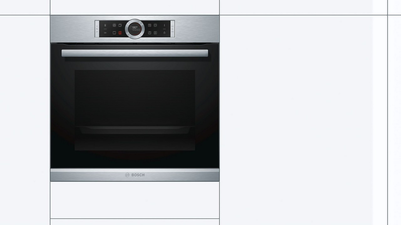 Horno - Bosch SERIE 8 HBG635NS1, Multifunción, 10 recetas Gourmet, EcoSilence, A+