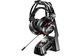 XPG Emix H30 fekete gaming headset Solox F30 virtuális 7.1 erősítővel