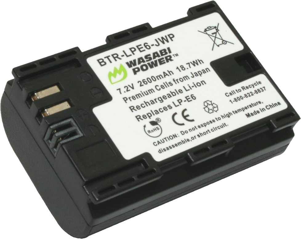 WASABI POWER BTR-LPE6-JWP-001 - Batteria ricaricabile (Nero)