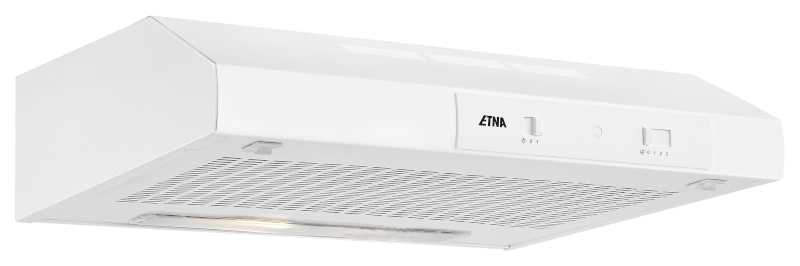White range hood with Etna logo. It has buttons and a light on the bottom.