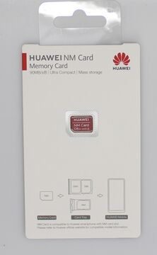 Tarjeta Nano SD - Huawei NanoMemory, 128 GB, 90 MB/s, Compatible con gama Mate 20 y P30