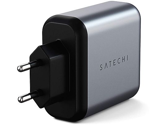 SATECHI ST-MCCAM-EU - Dual-Port-Ladegerät (Silber)