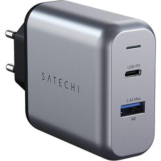 SATECHI ST-MCCAM-EU - Dual-Port-Ladegerät (Silber)