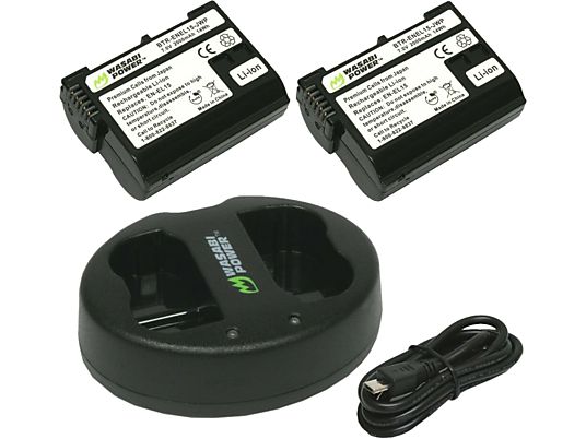 WASABI POWER KIT‐BB‐ENEL15‐01 - Batteria ricaricabile (Nero)